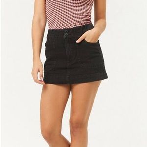 Forever21 black denim skirt